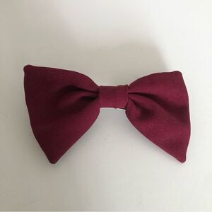 Vintage Burgundy bow hair clip